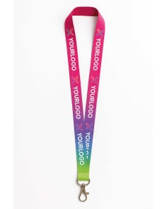 Cordon personnalisé en couleur avec détails d'impression agrandis 2