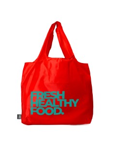 Foldable shopping bag made of recycled polyester, personalized with your brand.