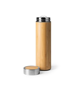 stainless steel and bamboo thermos 2