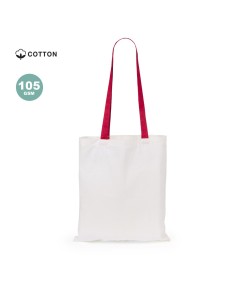 Bolsa algodón 105 g/m² asa color (37x41cm) - FUZOX