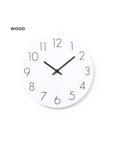 Wall clock, made of wood,...