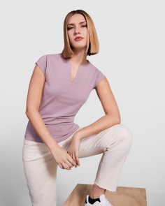 Women's fitted V-neck...